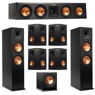Klipsch 7.1 System with 2 RP 280F Tower Speakers, 1 RP 440C Center Speaker, 4 Klipsch RP 240S Surround Speaker, 1 Klipsch R 110SW Subwoofer + AudioQuest Bundle