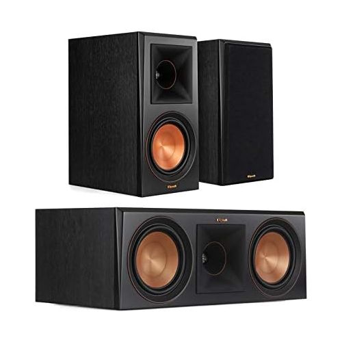 클립쉬 Klipsch 3.0 Speaker System Bundle with (1) RP 600C Center Channel Speaker and (2) RP 600M Bookshelf Speakers Ebony