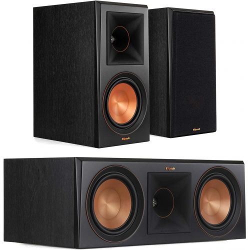 클립쉬 Klipsch 3.0 Speaker System Bundle with (1) RP 600C Center Channel Speaker and (2) RP 600M Bookshelf Speakers Ebony