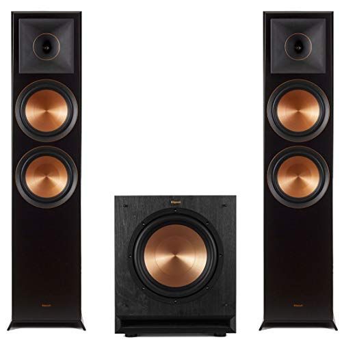 클립쉬 Klipsch (1 Pair) RP 8000F Reference Premiere Floorstanding Speaker Each (Ebony) SPL 100 Powerful Detailed Home Speaker Set of 1 Black Bundle