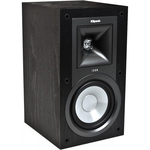 클립쉬 Klipsch KB 15 Icon 5 1/4 Inch 2 Way Bookshelf Speakers (Black Ash, Set of 2)