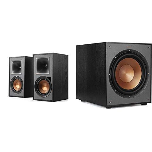 클립쉬 Klipsch R 51PM Powered Bluetooth Speaker Bundle with Klipsch R 120SW Subwoofer,Black