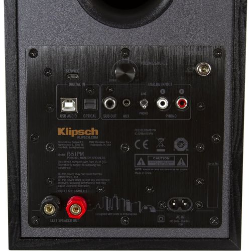 클립쉬 Klipsch R 51PM Powered Bluetooth Speaker Bundle with Klipsch R 120SW Subwoofer,Black