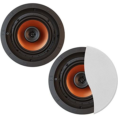 클립쉬 Klipsch (1 Pair) CDT 5650 C II in Ceiling Speaker Each (White) Bundle