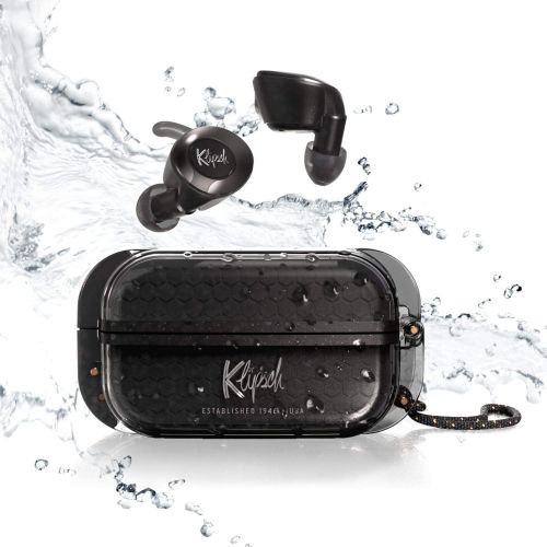 클립쉬 Klipsch T5 II True Wireless Sport Headphones with Waterproof Earphones Case (Black) and Built in Microphone w/Clear Voice Chat Bundle Including Deco Gear Power Bank 8000 mAh with W