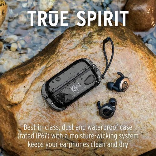 클립쉬 Klipsch T5 II True Wireless Sport Headphones with Waterproof Earphones Case (Black) and Built in Microphone w/Clear Voice Chat Bundle Including Deco Gear Power Bank 8000 mAh with W