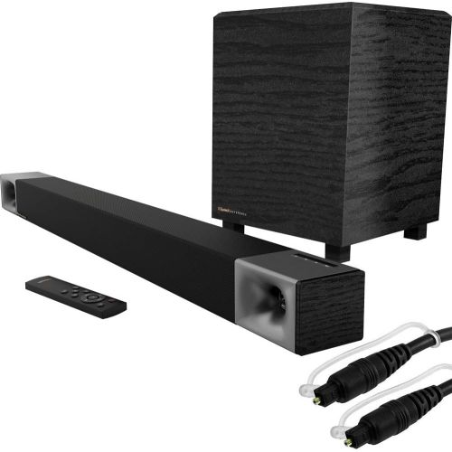 클립쉬 Klipsch 1068774 Cinema 400 400W 2.1 Channel Dolby Digital Soundbar System Bundle with Monoprice 6ft Optical Toslink 5.0mm OD Audio Cable