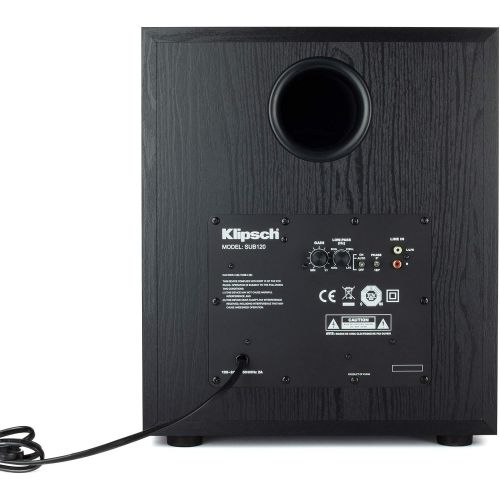 클립쉬 Klipsch Synergy Black Label Sub 120 12” Front Firing Subwoofer with 200 Watts of continuous power, 400 Watts of Dynamic power, and Digital Amplifier for Powerful Home Theater Bass