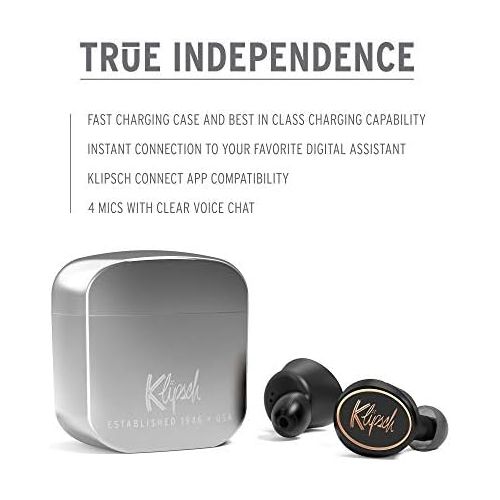 클립쉬 Klipsch T5 True Wireless Headphones, Silver