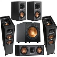 Klipsch Reference R 625FA 5.1 Home Theater Pack, Black Textured Wood Grain Vinyl