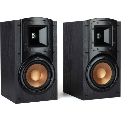 클립쉬 Klipsch Synergy Black Label B 200 Bookshelf Speaker Pair with Proprietary Horn Technology, a 5.25” High Output Woofer and a Dynamic .75” Tweeter for Surrounds or Front Speakers in
