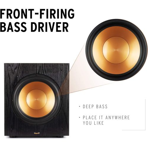 클립쉬 Klipsch Synergy Black Label Sub 100 10” Front Firing Subwoofer with 150 Watts of continuous power, 300 Watts of Dynamic power, and All Digital Amplifier for Powerful Home Theater B