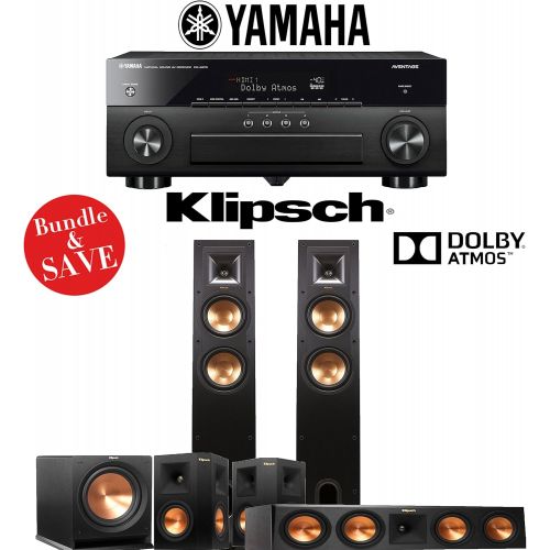 클립쉬 Klipsch Reference R-26FA 5.1-Ch Dolby Atmos Home Theater System with Yamaha AVENTAGE RX-A870BL 7.2-Channel Network AV Receiver