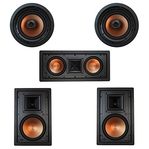 클립쉬 Klipsc h Klipsch 5.0 In-Wall System with with 2 R-5800-W II In-Wall Speakers, 1 Klipsch R-5502-W II In-Wall Speaker, 2 Klipsch CDT-5800-C II