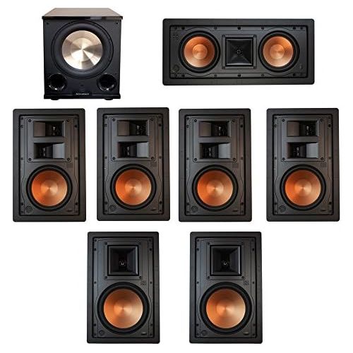 클립쉬 Klipsc h Klipsch 7.1 In-Wall System with with 2 R-5800-W II In-Wall Speakers, 1 Klipsch R-5502-W II In-Wall Speaker, 4 Klipsch R-5650-S II In-Wall Speakers, 1 BICAcoustech Platinum Series