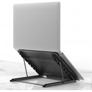[아마존베스트]Klsniur Laptop Tablet Stand, Foldable Portable Ventilated Desktop Laptop Holder, Universal Lightweight Adjustable Ergonomic Tray Cooling (black2)