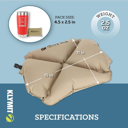  [아마존베스트]Klymit Pillow X Inflatable Camp & Travel Pillow