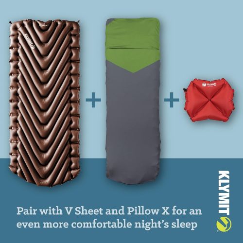  Klymit Static V Luxe, Oversized Sleeping Pad, Camping Luxury, Inflatable Camp Mattress