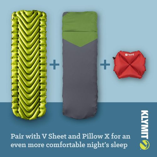  Klymit Static V2 Sleeping Pad, Ultralight, (12% Lighter), Great for Camping, Hiking, Travel and Backpacking, Green