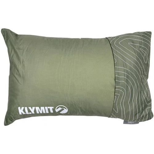  Klymit Drift Camping Pillow, Reversible Cover for Travel and Sleep, Shredded Memory Foam Comfort with Durable Shell