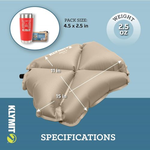  Klymit Pillow X Inflatable Camping & Travel Pillow