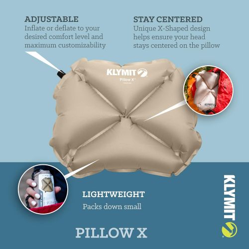  Klymit Pillow X Inflatable Camping & Travel Pillow