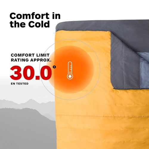  Klymit Marmot Mavericks Double Wide Sleeping Bag, Golden Copper/Dark Olive, One Size