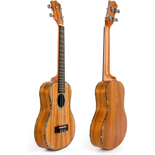  Kmise Travel Ukulele Tenor Thin Body 26 inch Zebra Ukelele Uke Hawaii Guitar 18 Fret