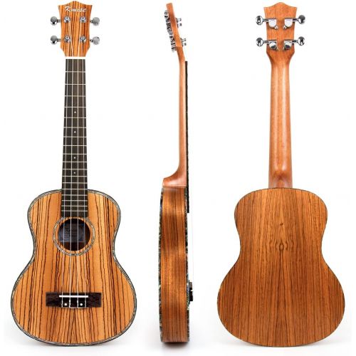  Kmise Travel Ukulele Tenor Thin Body 26 inch Zebra Ukelele Uke Hawaii Guitar 18 Fret