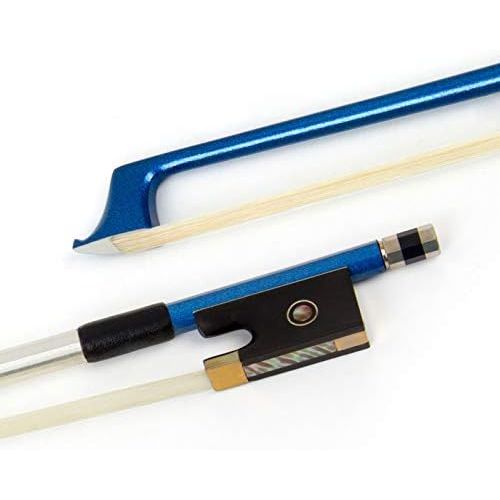  Kmise Violin Bow Stunning Bow Carbon Fiber for Violins (1/2, Blue)