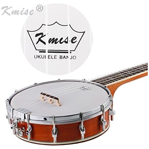  [아마존베스트]Kmise 4 String Banjo Ukulele Banjo lele Uke Concert 23 Inch Size Sapele with Bag Tuner