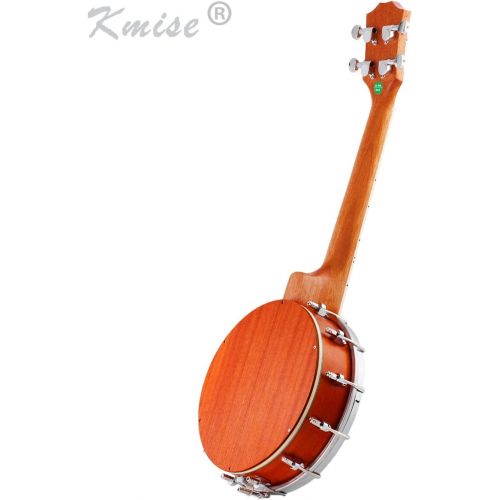  [아마존베스트]Kmise 4 String Banjo Ukulele Banjo lele Uke Concert 23 Inch Size Sapele with Bag Tuner