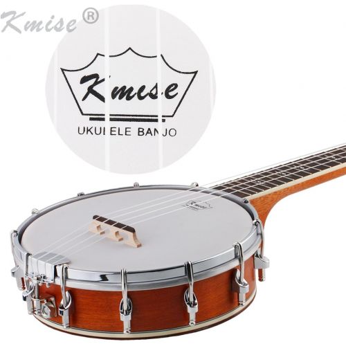  [아마존베스트]Kmise 4 String Banjo Ukulele Banjo lele Uke Concert 23 Inch Size Sapele with Bag Tuner