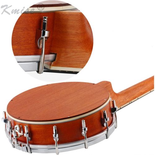  [아마존베스트]Kmise 4 String Banjo Ukulele Banjo lele Uke Concert 23 Inch Size Sapele with Bag Tuner