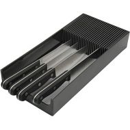 KNIFEdock Plastic Knife Drawer Organizer -In-Drawer Kitchen Knife Storage and Organizer, Space-Saving BPA-Free Knife Block Insert for Kitchen Knives, Easy Access and Organization for Your Knives