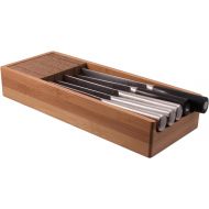 Knifedock - In-drawer Kitchen Knife Storage - The Cork Composite Material Never Dulls Your Blades. Great Gift for Any Chef! Enables you to Easily Identify Your Knives At a Glance.