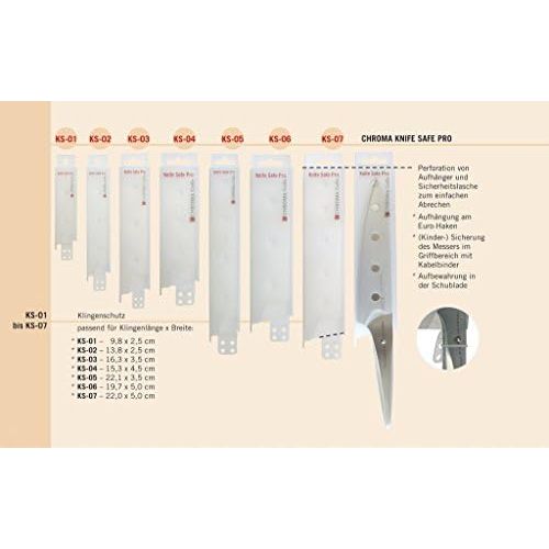  Chroma Safe Pro Messer fuer Klingenlange 13,8 cm, metallisch, Einheitsgroesse