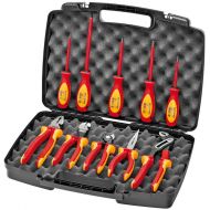 Knipex Tools KNIPEX Tools 98 98 30 US, 1000V Insulated Pliers, Cutters, and Screwdriver Industrial Tool Set, 10-Piece