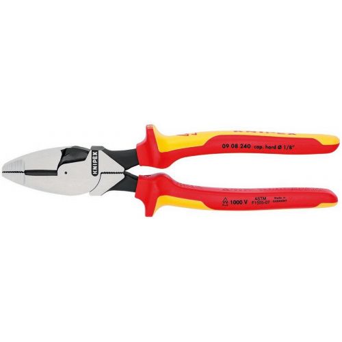  Knipex Tools KNIPEX Tools 98 98 31 US, 1000V Insulated High Leverage Pliers, Cutters, and Screwdriver Industrial Tool Set, 10-Piece
