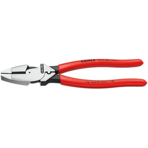  Knipex Tools KNIPEX Tools 09 11 240 9.5-Inch Ultra-High Leverage Linemans Pliers with Fish Tape Puller and Crimper