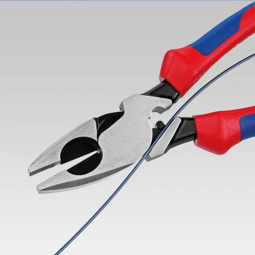  Knipex Tools KNIPEX Tools 09 11 240 9.5-Inch Ultra-High Leverage Linemans Pliers with Fish Tape Puller and Crimper