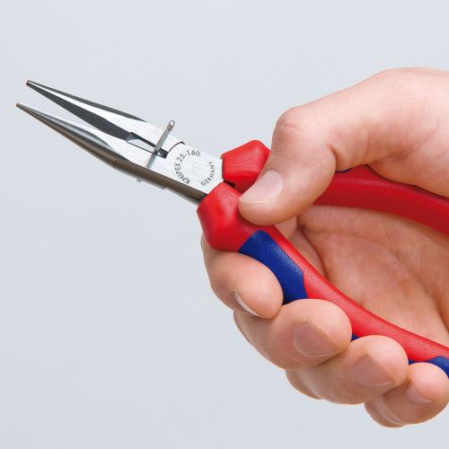  Knipex Tools KNIPEX Tools 25 02 160, 6.25-Inch Chain Nose Pliers with Cutter - Comfort Grip