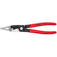 Knipex Tools KNIPEX Tools 13 81 8, 6-In-1 Electrical Installation Pliers with Dipped Handle