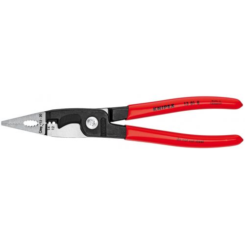  Knipex Tools KNIPEX Tools 13 81 8, 6-In-1 Electrical Installation Pliers with Dipped Handle