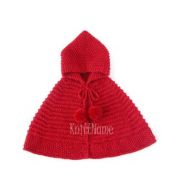 KnittName Red Riding Hood Hand Knit Cape, Baby Girl Alpaca Cape, Toddler Hooded Sweater, Halloween Costume, Made To Order