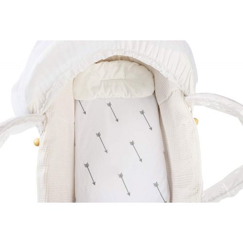  [아마존베스트]Bassinet Sheet Set 2 Pack 100% Jersey Knit Cotton Ultra Soft and Stretchy for Baby Girl Boy Grey Arrows and Black Triangles by Knlpruhk
