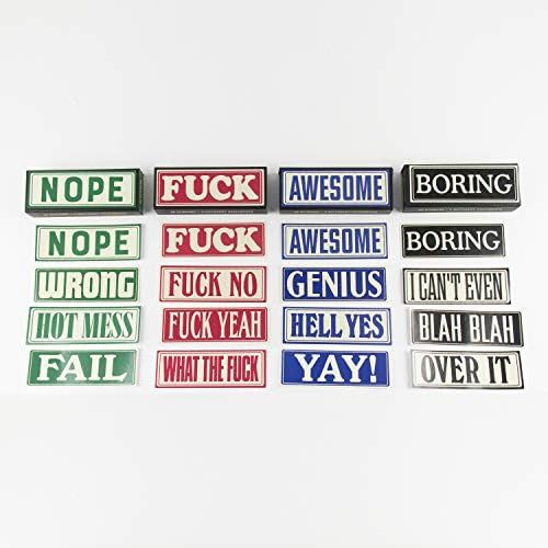  Knock Knock 12559 Statement Stickers Set, Box of 40 Stickers, 10 of Each Design, Nope, Wrong, Fail, Hot Mess