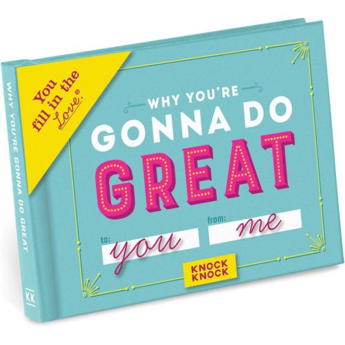  Knock Knock Why Youre Gonna Do Great Fill in the Love Book Fill-in-the-Blank Gift Journal, 4.5 x 3.25-inches