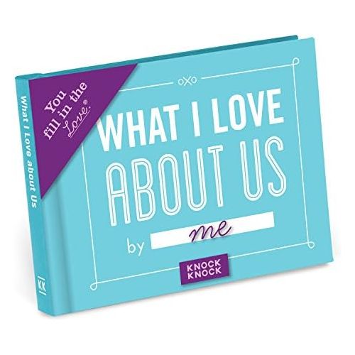  Knock Knock What I Love about Us Fill in the Love Book Fill-in-the-Blank Gift Journal, 4.5 x 3.25-inches