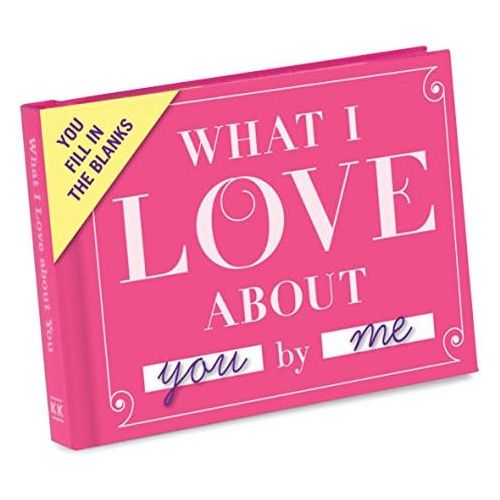  Knock Knock What I Love about You Fill in the Love Book Fill-in-the-Blank Gift Journal, 4.5 x 3.25-Inches